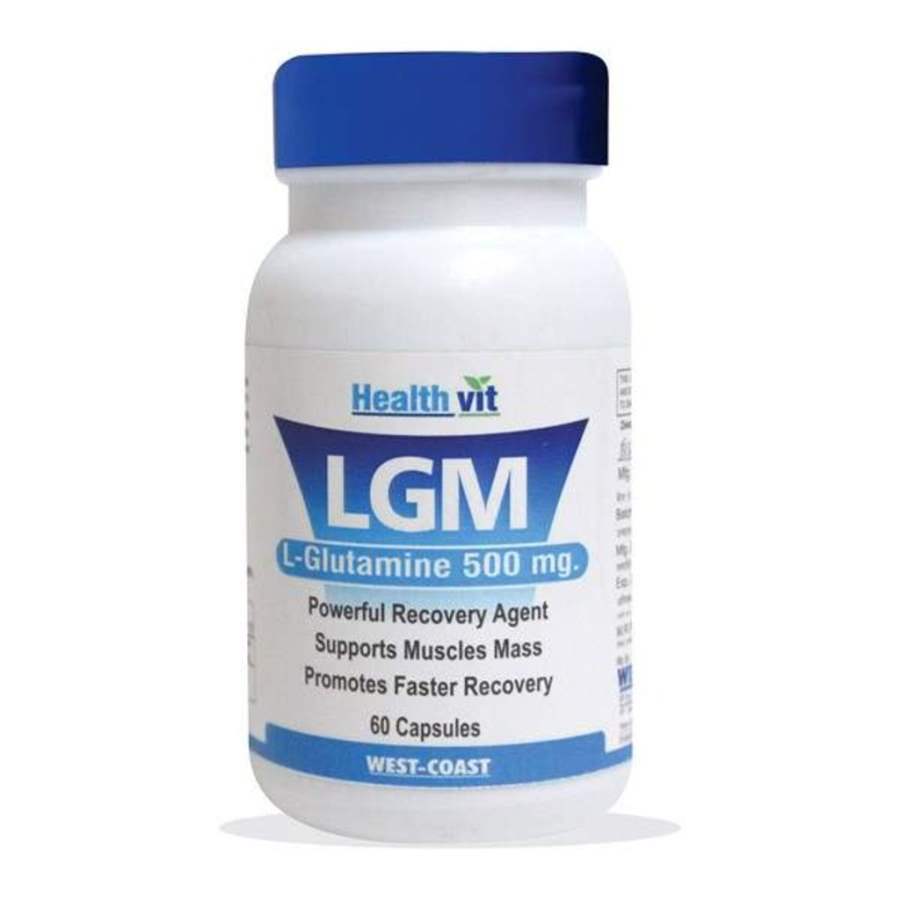 Buy Healthvit LGM L-Glutamine 500 mg For Mass Gain and Body Building online usa [ USA ] 