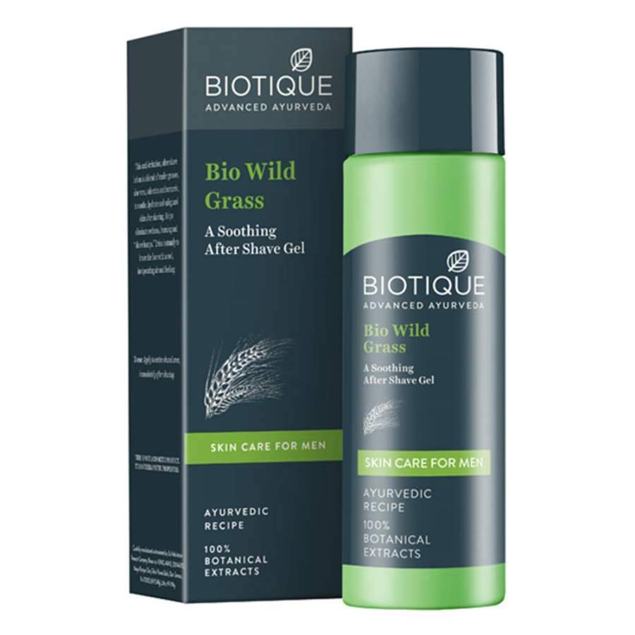 Buy Biotique Bio Wild Grass A Soothing After Shave Gel For Men-120ml online usa [ USA ] 