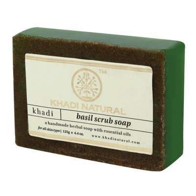 Buy Khadi Natural Basil Scrub Soap