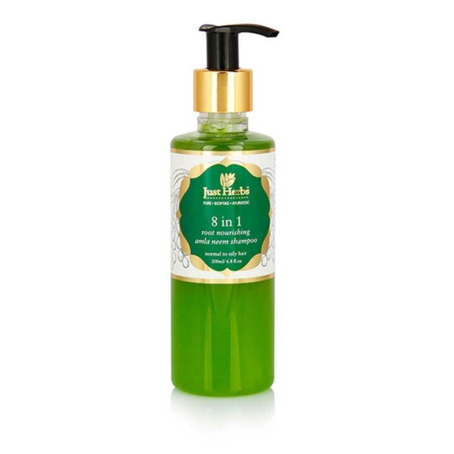 Buy Just Herbs 8 In 1 Root Nourishing Amla Neem Shampoo online usa [ USA ] 
