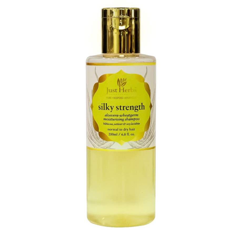 Buy Just Herbs Silky Strength Aloevera Wheatgerm Moisturising Shampoo online usa [ USA ] 