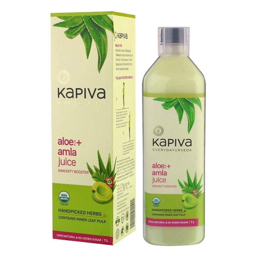 Buy Kapiva 100% Aloe Vera (USDA) + Amla Juice Boosts Immunity - No Added Sugar online United States of America [ USA ] 