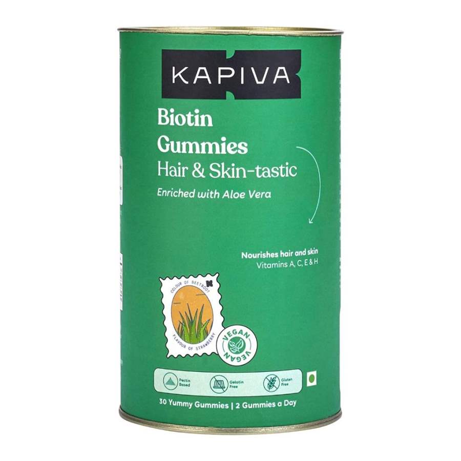 Buy Kapiva Biotin Gummies - Biotin Supplement infused with Aloe Vera online usa [ USA ] 