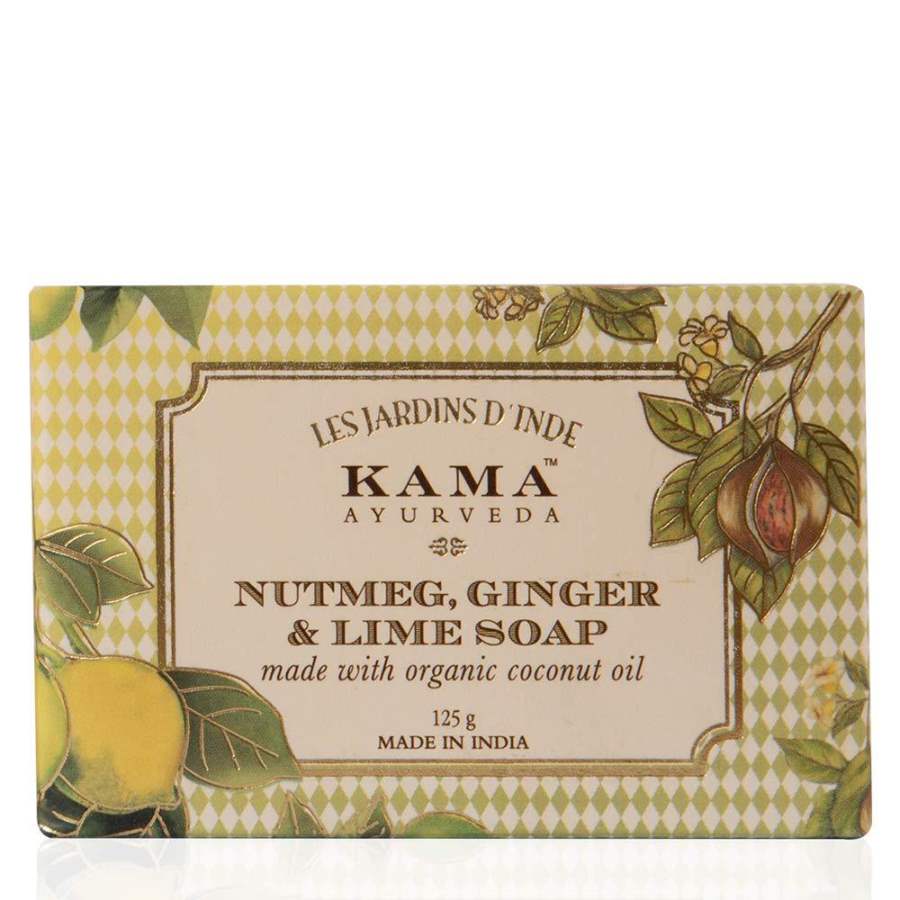 Buy Kama Ayurveda Nutmeg Ginger and Lime Soap with Green Tea Extracts and Coconut Oil, 125g online United States of America [ USA ] 