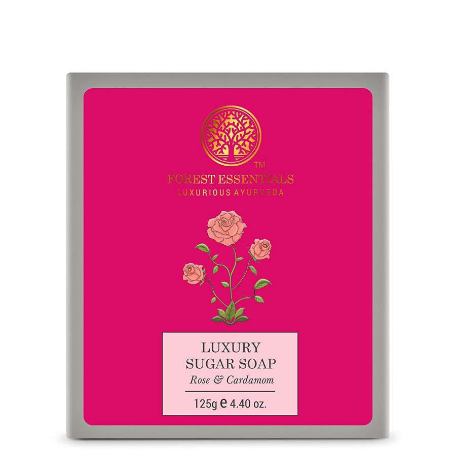 Buy Forest Essentials Luxury Sugar Soap Rose & Cardamom 125g online United States of America [ USA ] 