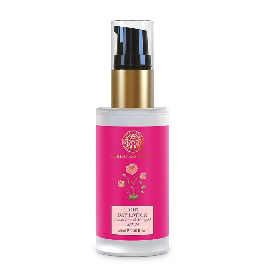 Buy Forest Essentials Light Day Lotion Indian Rose & Marigold 40ml (Face Cream with SPF 25) online United States of America [ USA ] 