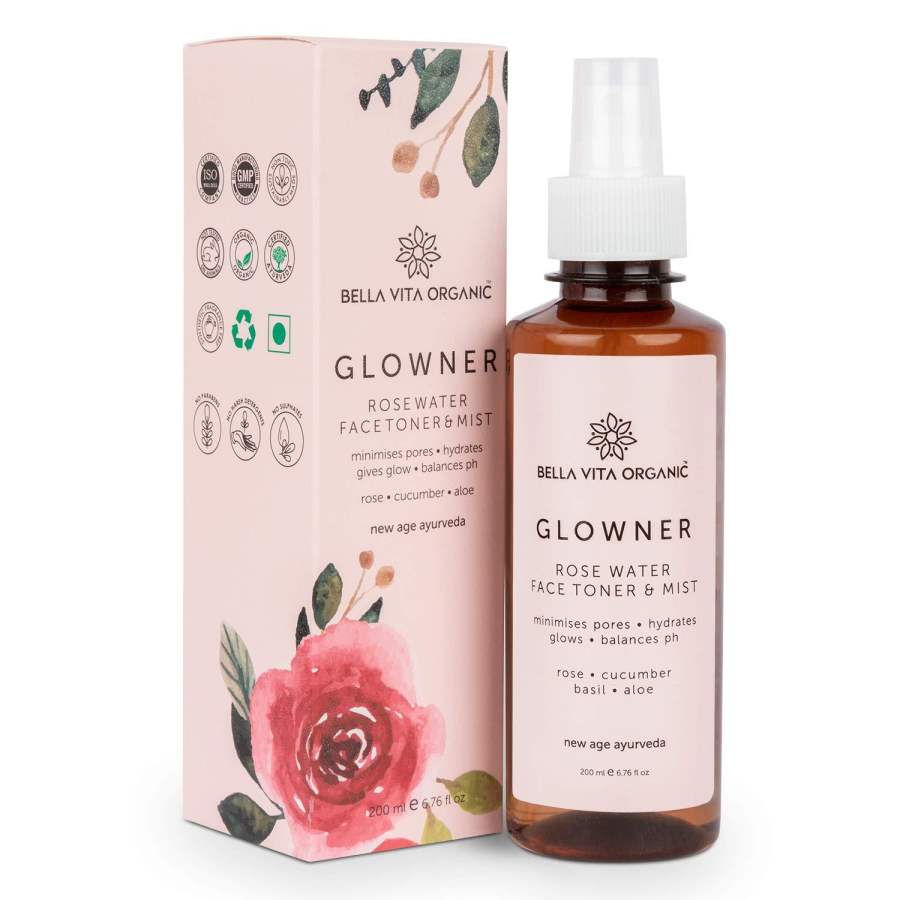Buy Bella Vita Glowner Face Toner Face Mist, Alcohol free, Rose Water 200ml