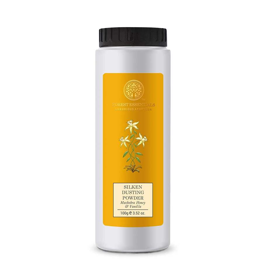 Buy Forest Essentials Silken Dusting Powder Mashobra Honey & Vanilla 100g (Talcum Powder) online United States of America [ USA ] 