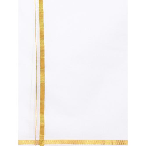 Buy Ramraj Double Dhoti White with Gold Jari Good Will online usa [ USA ] 