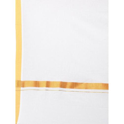 Buy Ramraj Double Dhoti & Towel Set White Kalasadan 1/2 inch online United States of America [ USA ] 