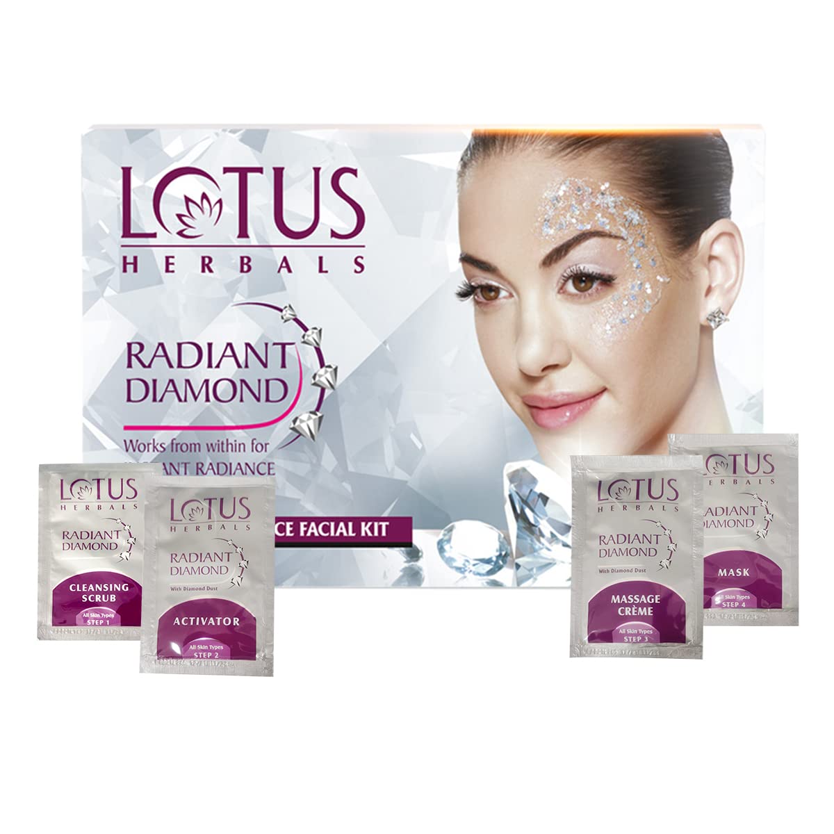Buy Lotus Herbals Radiant Diamond Cellular Radiance 1 Facial Kit online usa [ USA ] 