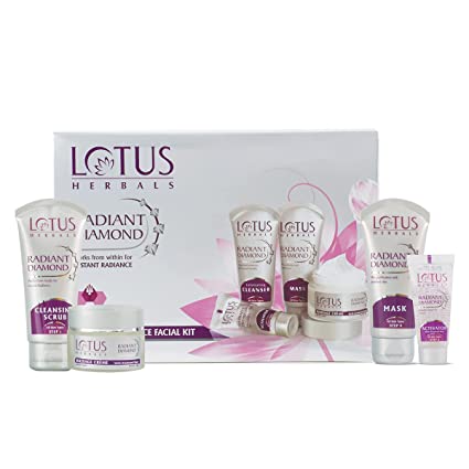 Buy Lotus Herbals Radiant Diamond Cellular Radiance 5 In 1 Facial Kit online usa [ USA ] 