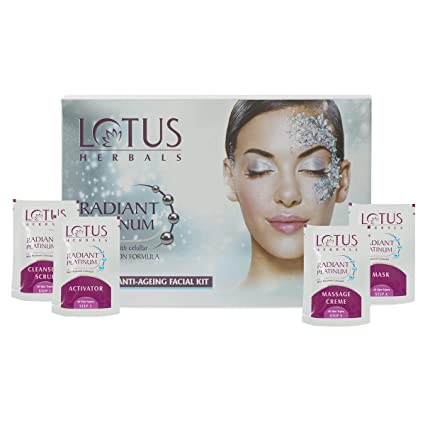Buy Lotus Herbals Radiant Platinum Cellular Anti-Ageing 1 Facial Kit 