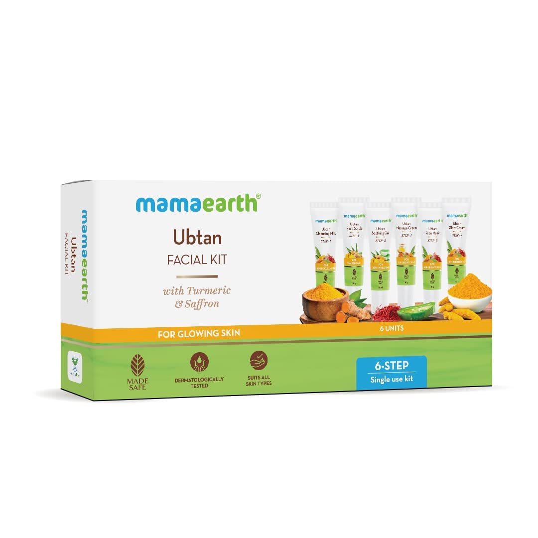 Buy MamaEarth Ubtan Facial Kit with Turmeric & Saffron for Glowing Skin online usa [ USA ] 