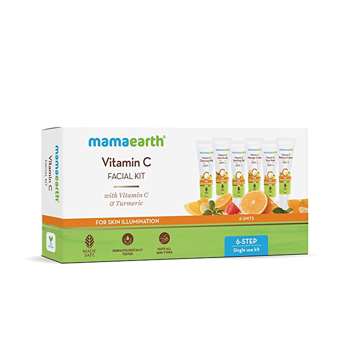 Buy MamaEarth Vitamin C Facial Kit with Vitamin C & Turmeric for Skin Illumination online usa [ USA ] 