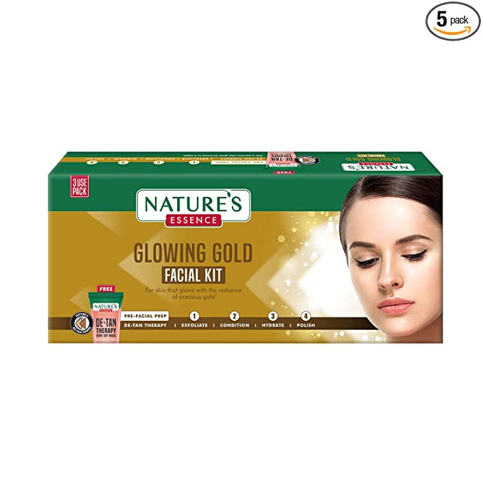 Buy Natures Essence Glowing Gold Facial Kit online usa [ USA ] 