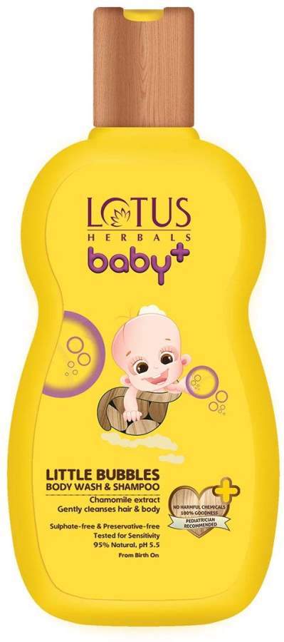 Buy Lotus Herbals Baby+ Little Bubbles Body Wash and Shampoo