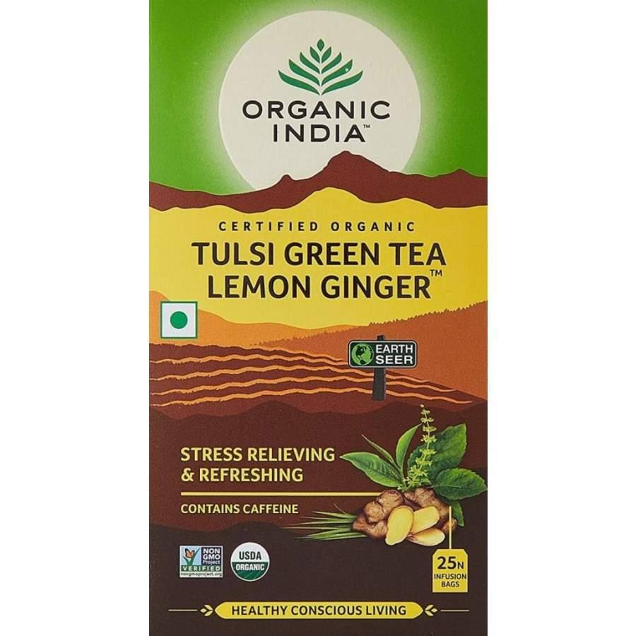 Buy Organic India Tulsi Green Tea Lemon Ginger online usa [ USA ] 