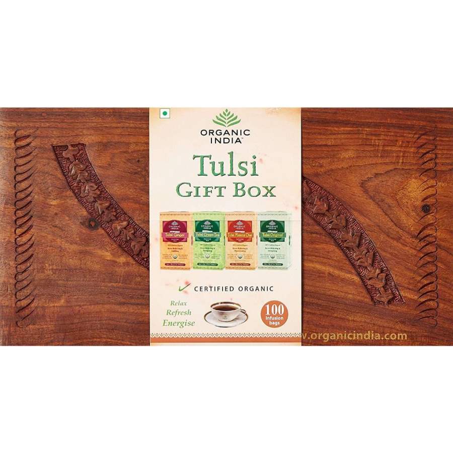 Buy Organic India Tulsi wooden Gift Box