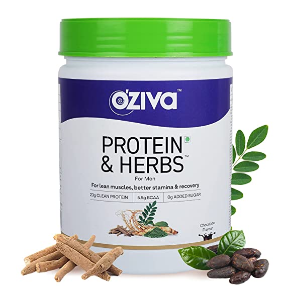Buy OZiva Protein &  Herbs for Men Chocolate 16 serving  online usa [ USA ] 