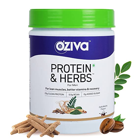 Buy OZiva Protein & Herbs for Men café mocha 16 serving  online usa [ USA ] 