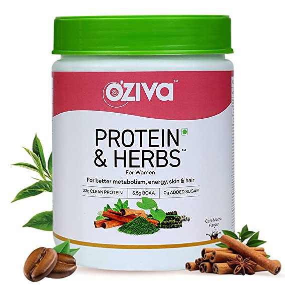 Buy OZiva Protein & Herbs For Women Cafe mocha 16 serving