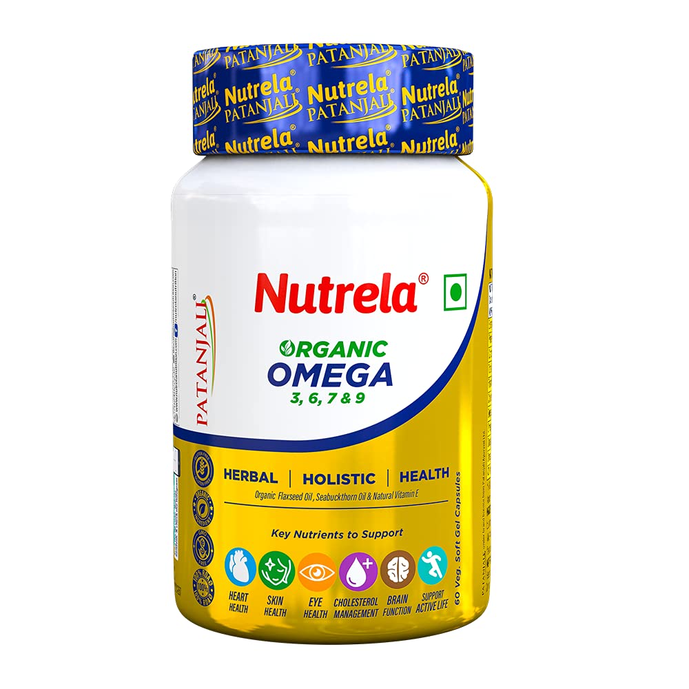 Buy Patanjali Nutrela Organic Omega 3, 6, 7, 9 Capsules online usa [ USA ] 