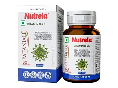 Buy Patanjali Nutrela Vitamin D-2K Chewable Tablet - Vanilla Flavor