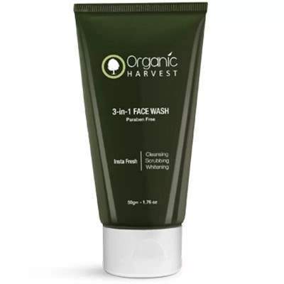 Buy Organic Harvest 3 in 1 Paraben Free Face Wash online usa [ USA ] 