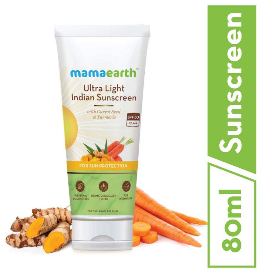 Buy Mamaearth Ultra Light Natural Sunscreen Lotion SPF 50 PA+++ online United States of America [ USA ] 