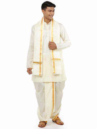 Buy Ramraj ReadyMade Panchakacham+Kurta+Towel set Trinethra online United States of America [ USA ] 