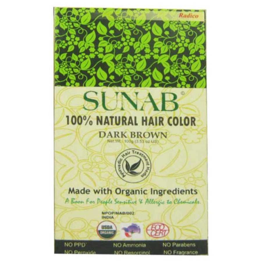 Buy Radico Sunab Herbal Dark Brown Hair Color online United States of America [ USA ] 