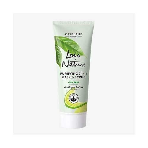 Buy Oriflame Love Nature Purifying 2-in-1 Mask & Scrub with Tea Tree & Lime online United States of America [ USA ] 