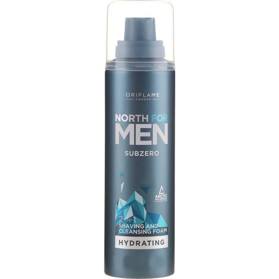 Buy Oriflame North For Men Subzero Hydrating 2-in-1 Shaving and Cleansing Foam online usa [ USA ] 