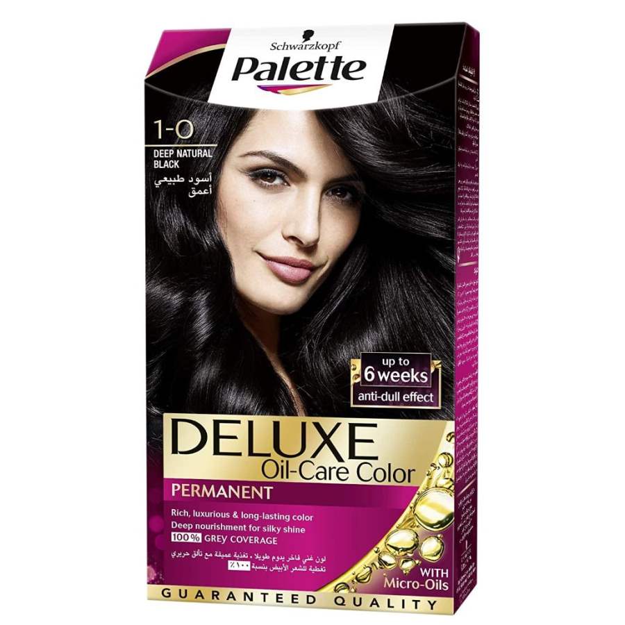 Buy Schwarzkopf Professional Palette Deluxe Intense Oil Care Color 1 - 0 Deep Natural Black online usa [ USA ] 