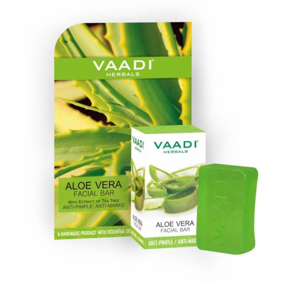 Buy Vaadi Herbals Aloe Vera Facial Bar with Extract of Tea Tree online usa [ USA ] 