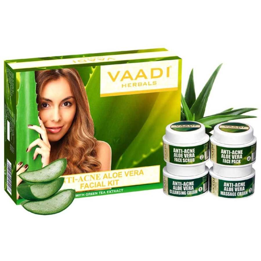 Buy Vaadi Herbals Anti - Acne Aloe Vera Facial Kit with Green Tea Extract online usa [ USA ] 
