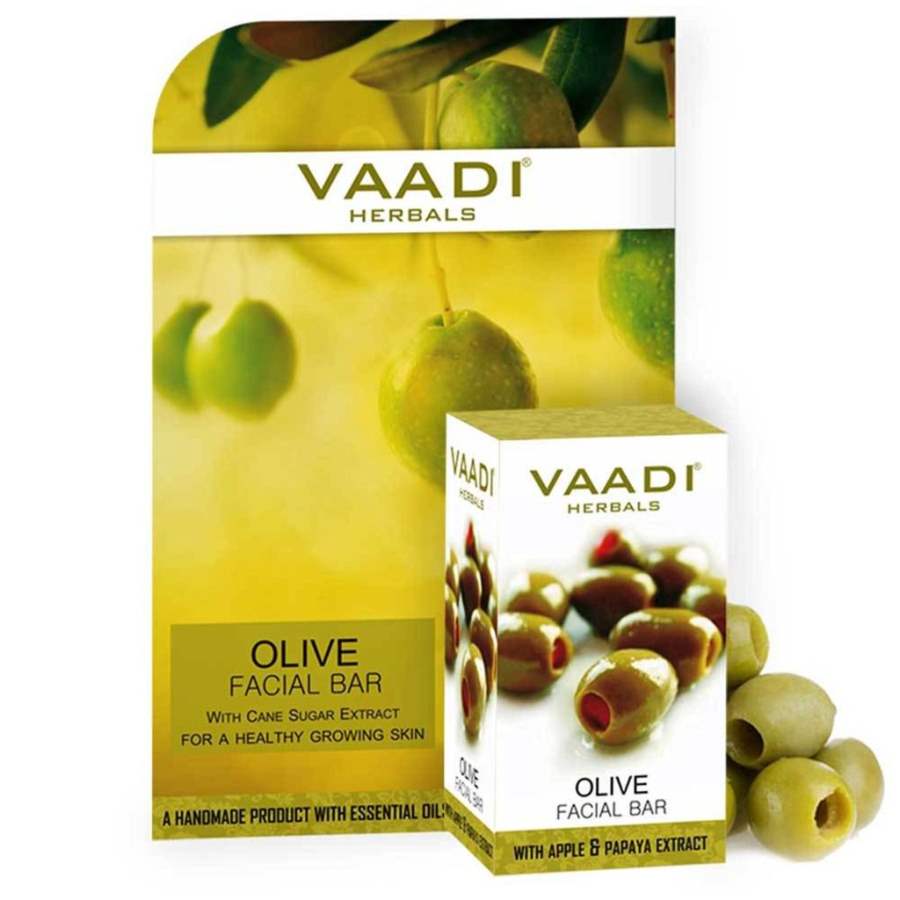 Buy Vaadi Herbals Olive Facial Bar with Cane Sugar Extract online usa [ USA ] 
