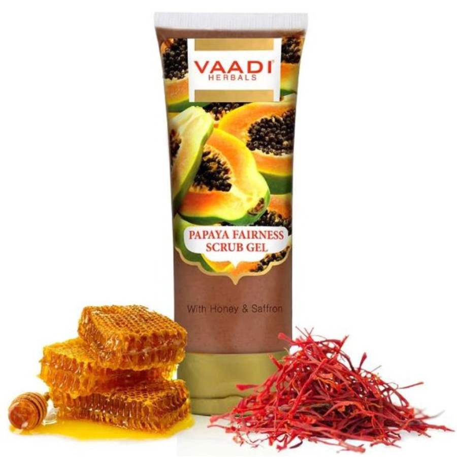 Buy Vaadi Herbals Papaya Fairness Scrub Gel with Honey and Saffron online usa [ USA ] 