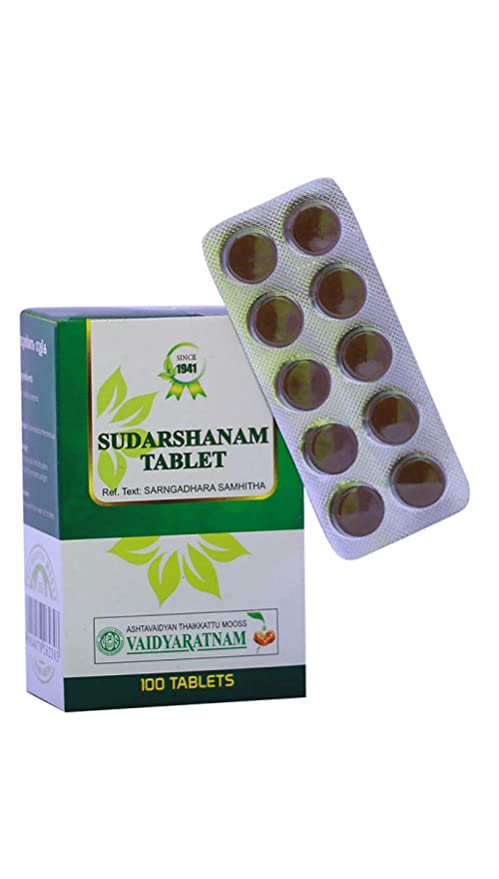 Buy Vaidyaratnam Sudarshanam Gulika Tablets