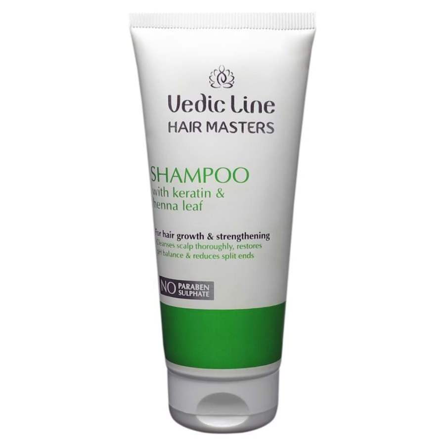 Buy Vedic Line Shampoo With Keratin & Henna Leaf