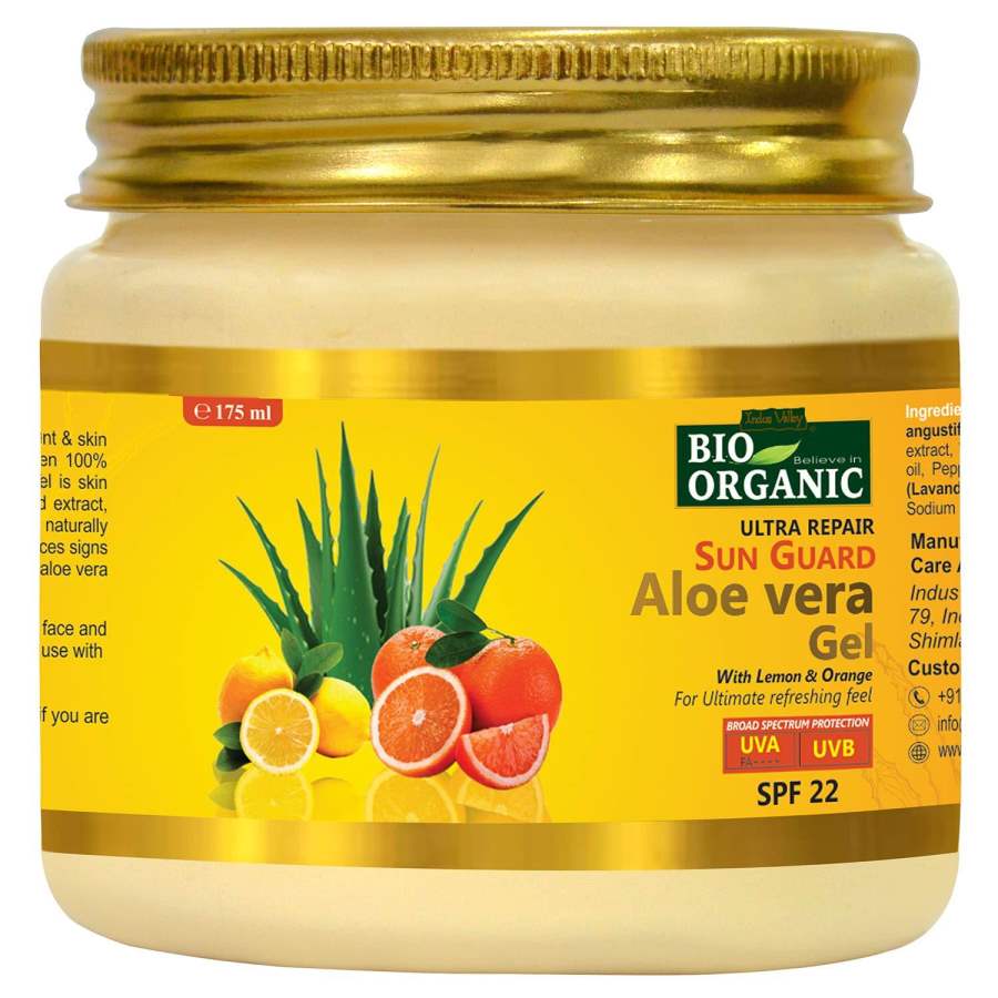 Buy Indus valley Sun Guard Aloe Vera Gel With Lemon & Orange For Ultimate Refreshing Feel  online usa [ USA ] 