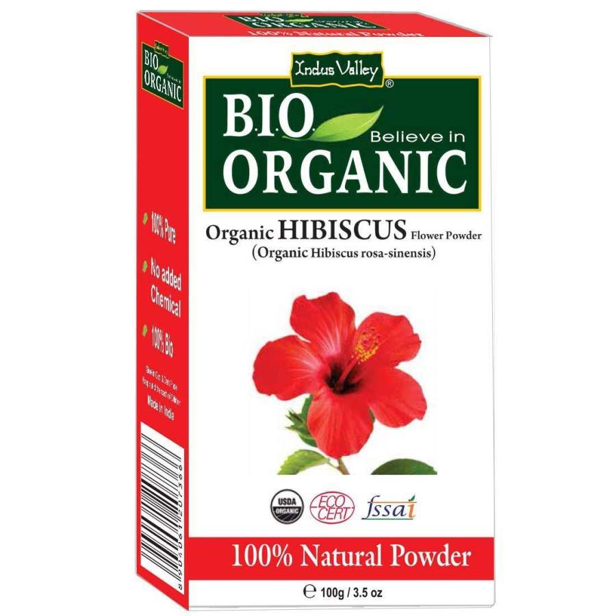 Buy Indus Valley Hibiscus Flower Powder For Hair Care & Face Pack - (100g) online United States of America [ USA ] 