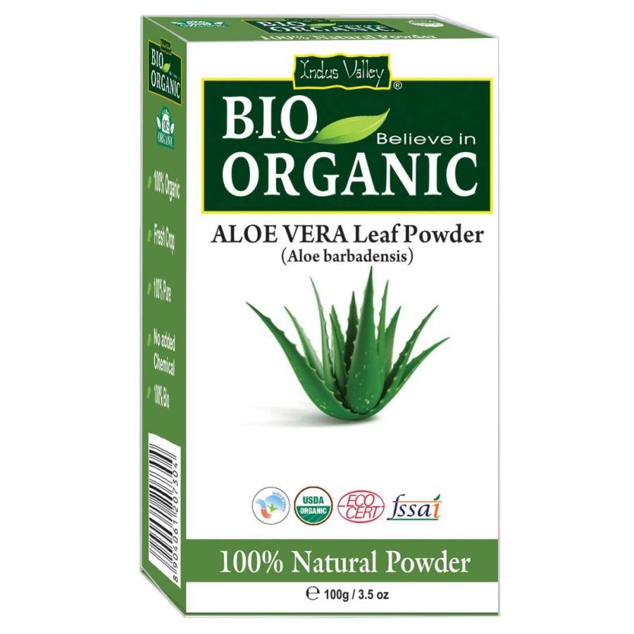 Buy Indus valley Aloe vera Leaf Powder (Aloe Barbaensis) For Skin And Hair Care - (100g) online usa [ USA ] 