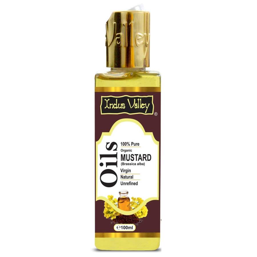 Buy Indus valley Mustard Oil - 100% natural Unrefined Carrier Cold Pressed for Skin, Body and Hair Care Carrier Oil  online usa [ USA ] 