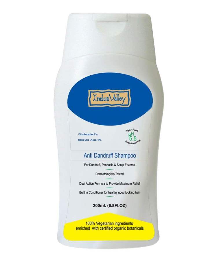 Buy Indus valley Hair Fall Defense & Anti-Dandruff Shampoo Tear Free  online United States of America [ USA ] 