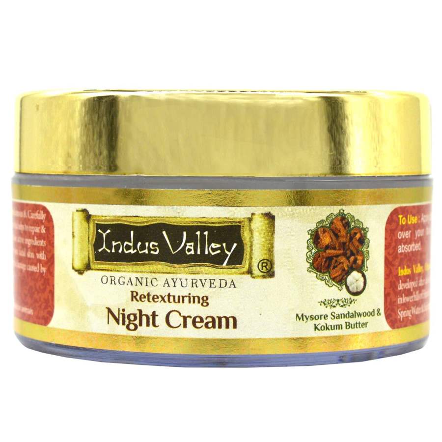 Buy Indus Valley Night Cream with Mysore Sandalwood & Kokum Butter For Face and Skin - (50ml) online United States of America [ USA ] 