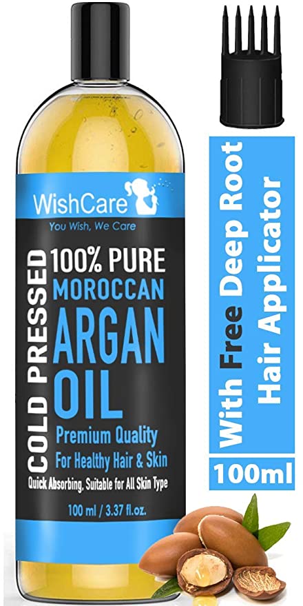 Buy Wishcare 100% Pure Cold Pressed & Natural Moroccan Argan Oil 